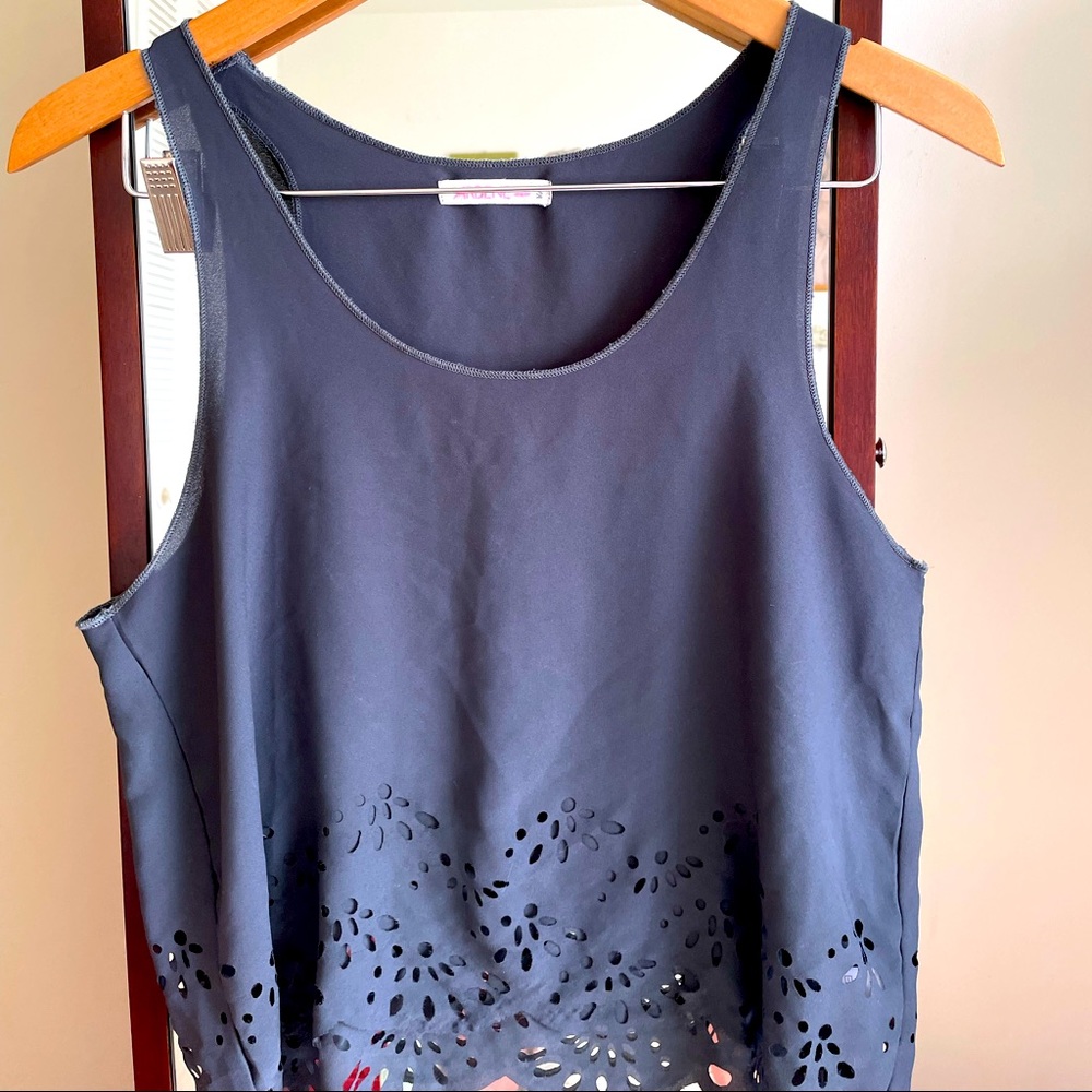 Ardent dark grey cut out crop top. Size medium.